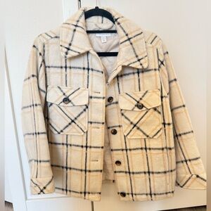 TOPSHOP plaid shirt jacket XS